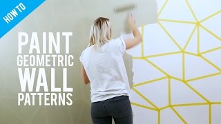 DIY painted geometric wall decor [upl. by Schlosser745]