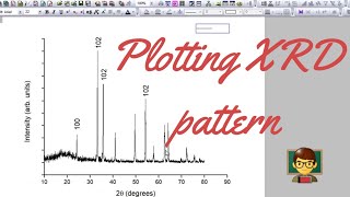 How to plot XRay Diffraction pattern diffractogram in Origin Pro Tutorial [upl. by Oiril335]