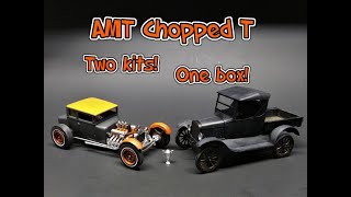 1925 Ford Model T Pickup Chopped T Two Kits One Box 125 Scale Model Kit Build Review AMT1167 [upl. by Lagasse]