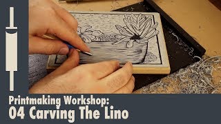 Linocut Printmaking Tutorial 04 Carving The Block [upl. by Tenrag913]