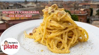 How to Make SPAGHETTI CARBONARA Approved by Romans [upl. by Redan901]