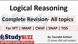 Complete revision of all Logical Reasoning topics for SNAP CMAT NMAT TISSIIFT CET amp SRCC exam [upl. by Di]