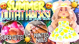 SUPER CUTE OUTFIT HACKS FOR SUMMER TIME 2 ROBLOX Royale High Outfits Hacks ☀️ [upl. by Lane]