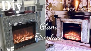 DIY FIREPLACE ON A BUDGET GLAM FIREPLACE  GIVEAWAY GIVEAWAY GIVEAWAY [upl. by Malti164]