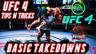 UFC 4 HOW TO DO ALL BASIC TAKE DOWNS BEGINNERS [upl. by Abdu]