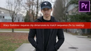 Warp Stabilizer When Clip Doesnt Match Dimensions EASY Premiere Pro Tutorial [upl. by Atselec]