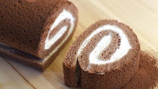 Chocolate swiss roll recipe Chocolate Roulade Easy Recipe [upl. by Ynittirb335]