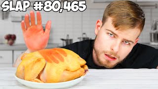 Does Slapping A Chicken 100000 Times Cook It [upl. by Enobe471]