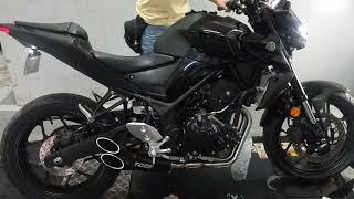 Yamaha MT03 2020 with Toce Razor Tip Full System Exhaust [upl. by Tzong653]