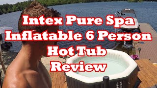 Intex Pure Spa Inflatable 6 Person Hot Tub Review [upl. by Greff]