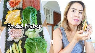 I Tried Making FOLDED KIMBAP  MUKBANG  How To Make Folded Kimbap koreanfood [upl. by Anenahs]