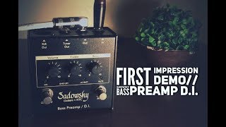 Sadowsky Bass Preamp  First Impression Demo [upl. by Puri]