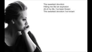 Adele quotSweetest Devotionquot  Lyrics [upl. by Bashuk]