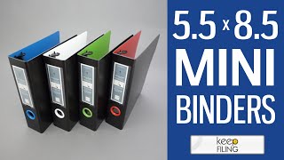 55 x 85 Mini Binders  Keepfiling [upl. by Stefania761]