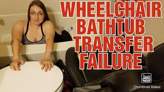 Bath Transfer Fail Paraplegic  Quadriplegic Woman [upl. by Housum]