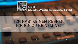 SIDO  SCHLECHTES VORBILD InstrumentalLyricsKaraoke TCG [upl. by Sedrul]