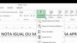 Como alterar a cor de uma célula no Excel conforme valor [upl. by Latisha]