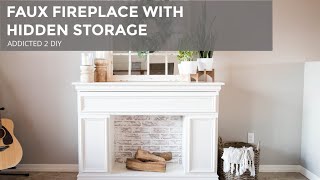 Faux Fireplace With Storage [upl. by Znerol]