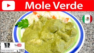 MOLE VERDE  Vicky Receta Facil [upl. by Anitsenre329]