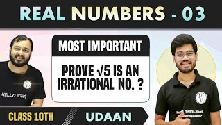 Real Numbers 03  How to Prove Irrational Number  Coprime integers  Class 10  NCERT  Udaan [upl. by Asha181]