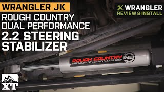 Jeep Wrangler JK Rough Country Dual Performance 22 Steering Stabilizer Review amp Install [upl. by Aes219]