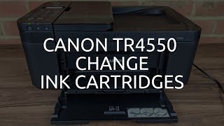 Canon TR4550 Change Ink Cartridges [upl. by Ninnette]