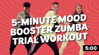 5Minute Mood Booster Zumba Trial Workout [upl. by Barbi]