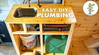 Cheap amp Easy DIY Camper Van Plumbing System  Van Life [upl. by Parthen]