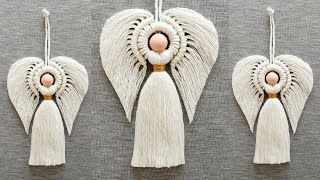 DIY ANGEL en MACRAME paso a paso  DIY Macrame Angel Tutorial Step by Step [upl. by Kettie]