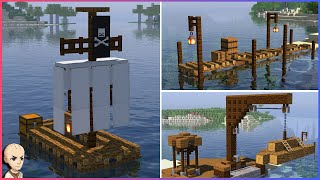 Minecraft 10 Pirate Build Hacks and Ideas [upl. by Ecirahc]