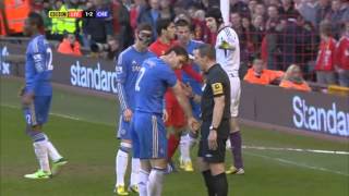 IVANOVIC BITTEN BY SUAREZ  Liverpool vs Chelsea [upl. by Aiel]