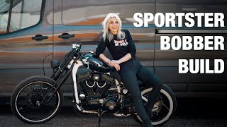 SPORTSTER BOBBER BUILD  CHEESY  CUSTOM Series by Tomboy A Bit [upl. by Jereld]