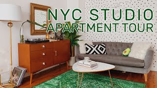 NYC Studio Apartment Tour  Decor Ideas  Upper East Side  320 Square Ft [upl. by Yecrad834]