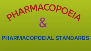 PHARMACOPOEIA Pharmacopoeial standards [upl. by Rialb]