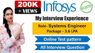 Infosys Interview Experience  Interview Questions  Role Systems Engineer  SELECTED [upl. by Nea263]