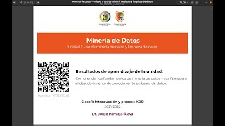 Minería de Datos Clase 1 Introducción y proceso KDD [upl. by Suravart]