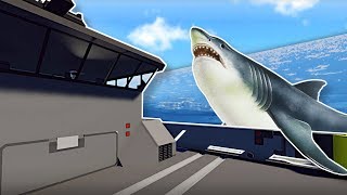 SHARKS SWARM SHIP DURING TSUNAMI  Stormworks Multiplayer Gameplay  Tsunami Survival [upl. by Mcgee]