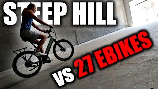 27 Ebikes VS ONE STEEP Hill [upl. by Fanchon]