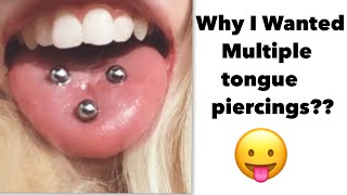 My Multiple Tongue Piercings  Swelling  Healing  Why [upl. by Erinna868]