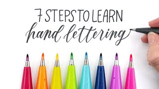 How to Learn Hand Lettering in 2021 7 Easy Steps for Hand Lettering Beginners [upl. by Einahteb]