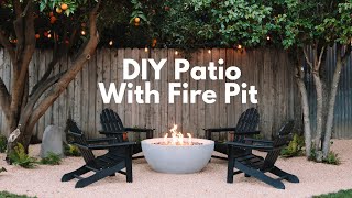 How to Build a DIY Patio and Fire Pit Seating Area [upl. by Lozano]