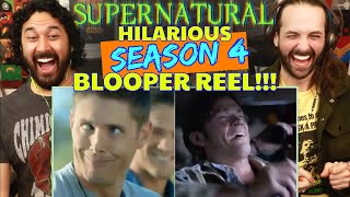 SUPERNATURAL  Season 4 BLOOPERSGAG REEL  REACTION [upl. by Dewar]