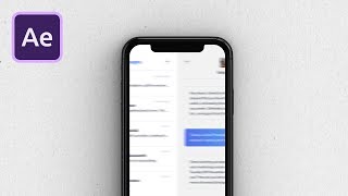 Simple UI Swipe Animation in After Effects [upl. by Narayan8]
