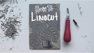 PRINTMAKING Tutorial How to LINOCUT for Beginners Pt 1 [upl. by Aurie263]