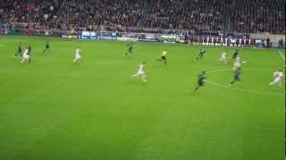 Karim Benzema Bicycle Kick GOAL Ajax vs Real Madrid 20121003 Ajax Area [upl. by Atinrahs55]