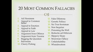 20 Most Common Logical Fallacies [upl. by Ielirol]