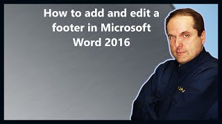 How to add and edit a footer in Microsoft Word 2016 [upl. by Thornie158]