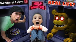 FIVE NIGHTS at FREDDYS HELP WANTED Part 1 FGTEEV Real Life [upl. by Rame]