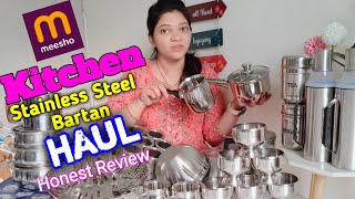 Kitchen Stainless Steel Utensil Stainless Steel Bartan 13 Product Unboxing Honest Review And Haul [upl. by Pegg]