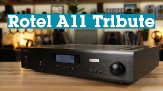 Rotel A11 Tribute stereo integrated amplifier with Bluetooth  Crutchfield [upl. by Novj946]